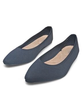 Old Navy Soft -Knit Pointed Toe Ballet Flats US Size 7 Black